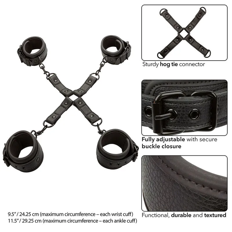 Nocturnal connettore hog tie cuero regolabile nero – Calexotics