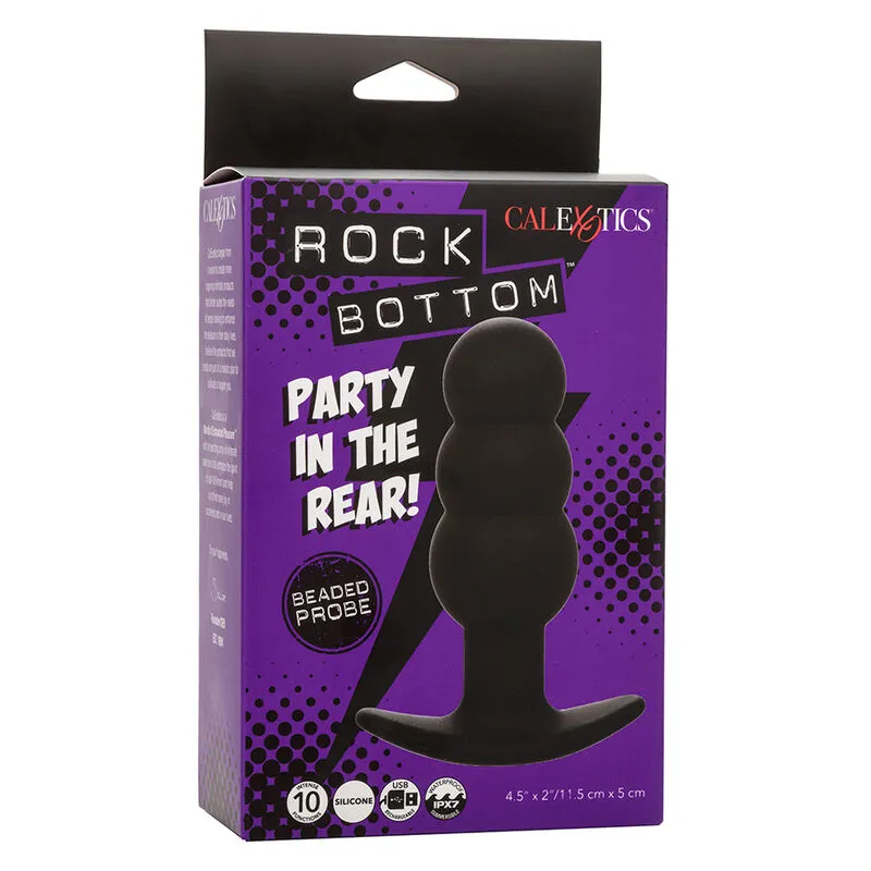 Rock bottom perline tappo anale 10 vibrazioni silicone nero – Calexotics