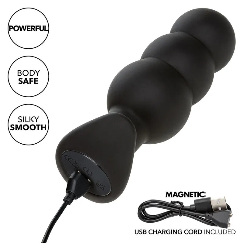 Rock bottom perline tappo anale 10 vibrazioni silicone nero – Calexotics