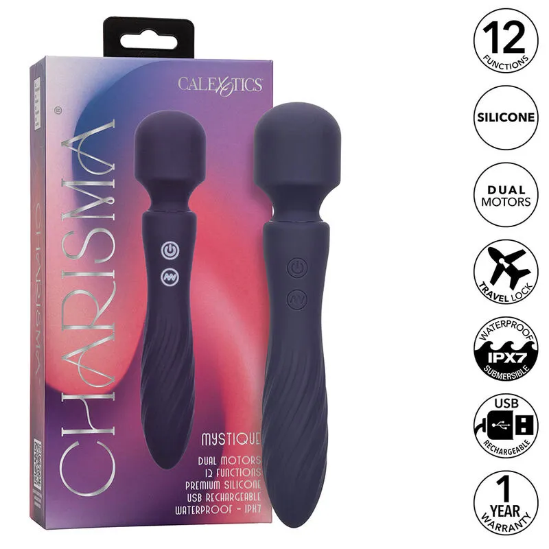 Charisma mystique massaggiatore doppio motore 12 funzioni 20,5 cm X 4,5 cm viola – Calexotics