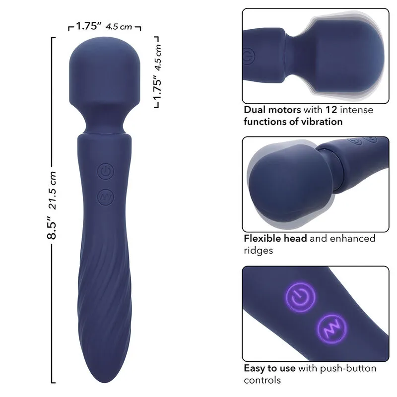 Charisma mystique massaggiatore doppio motore 12 funzioni 20,5 cm X 4,5 cm viola – Calexotics