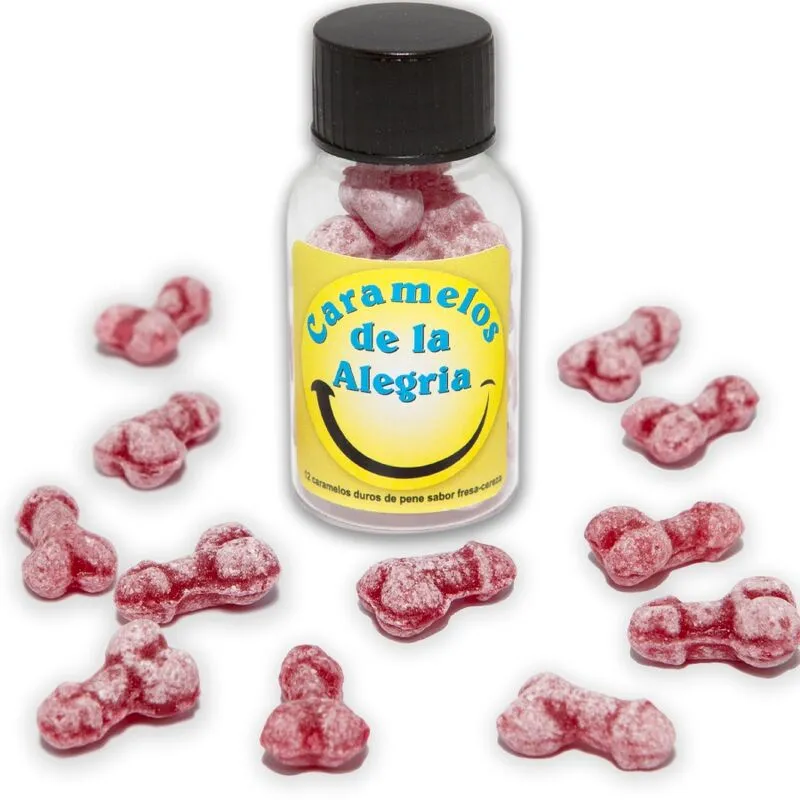 12 caramelle joy a forma di pene fragola/ciliegia – Diablo Picante