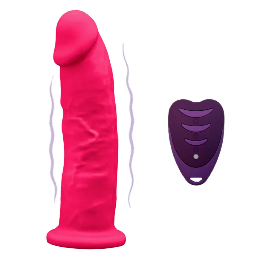 Modello pene realistico 2 rosa + telecomando LRS 17 cm – Silexd