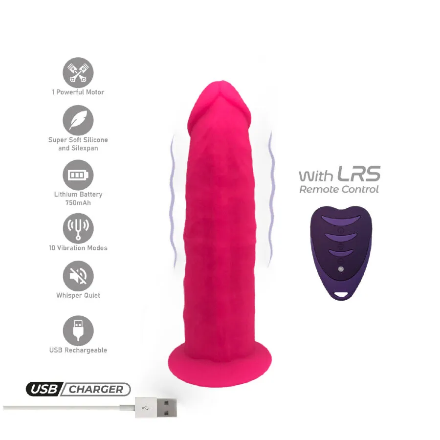 Modello pene realistico 2 rosa + telecomando LRS 17 cm – Silexd