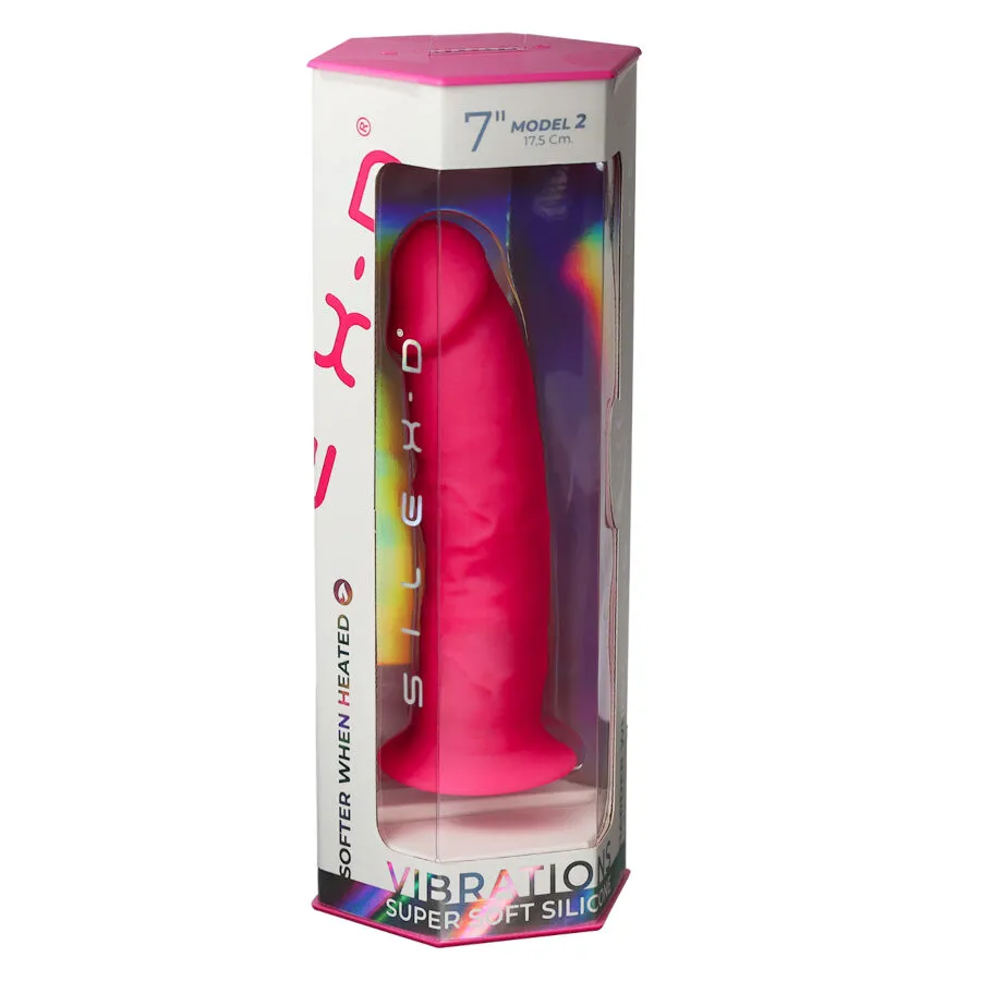 Modello pene realistico 2 rosa + telecomando LRS 17 cm – Silexd