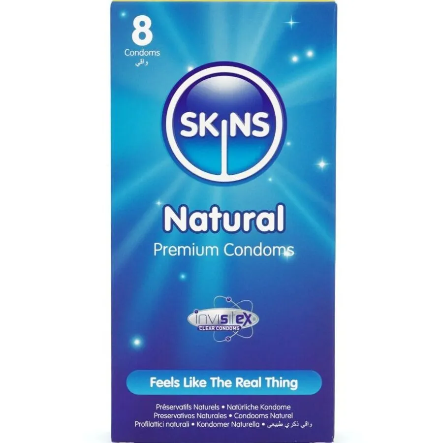 Preservativi naturali premium confezione DA 8 – Skins