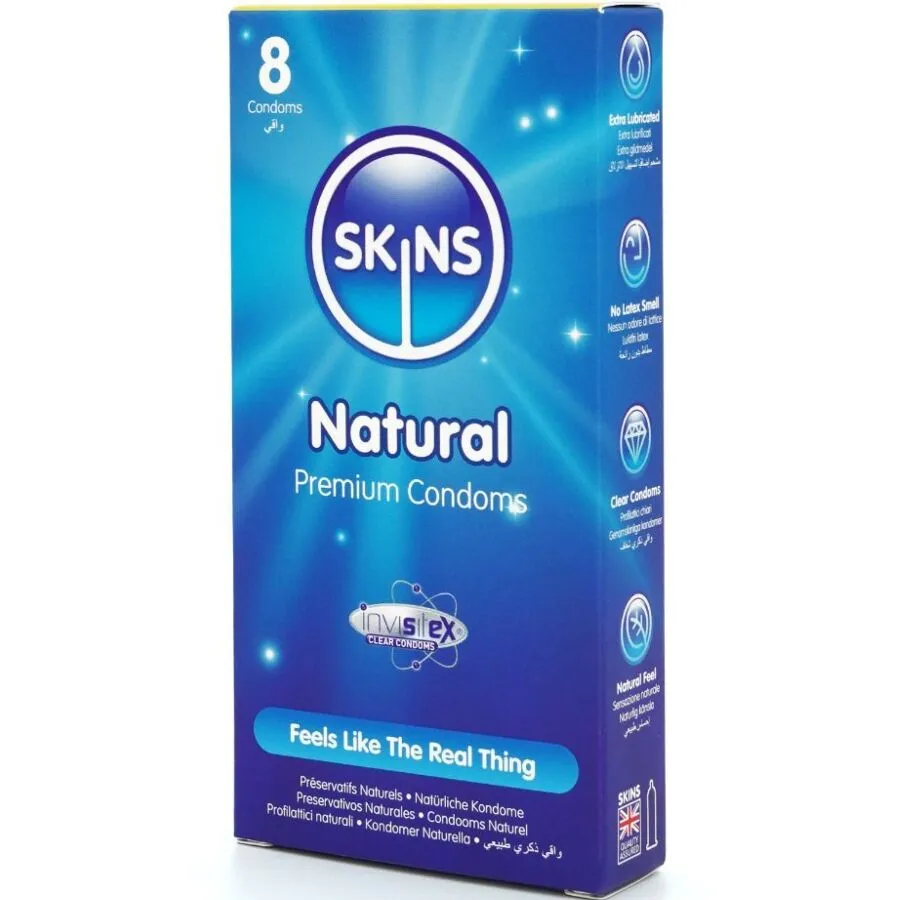 Preservativi naturali premium confezione DA 8 – Skins