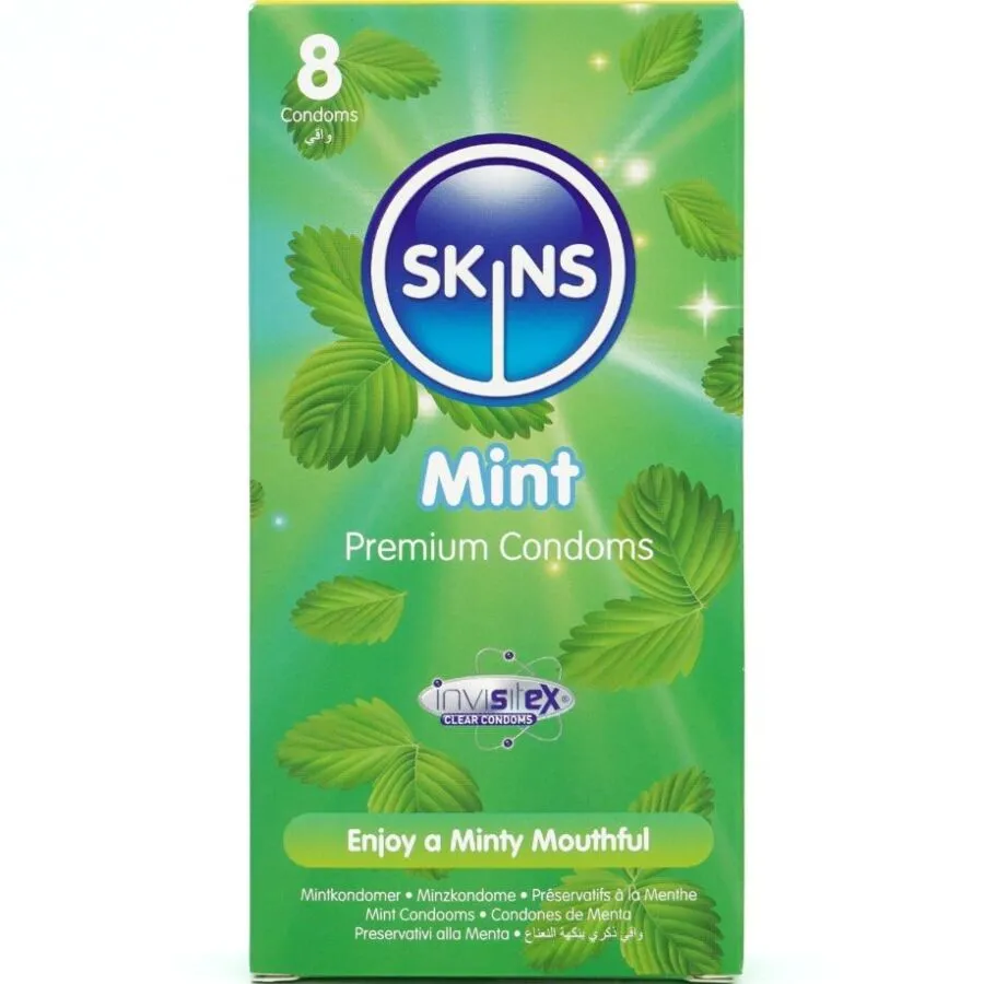 Preservativi premium alla menta confezione DA 8 – Skins