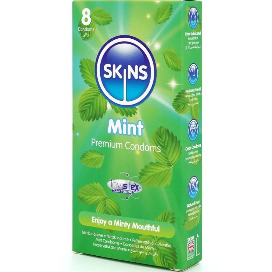 Preservativi premium alla menta confezione DA 8 – Skins