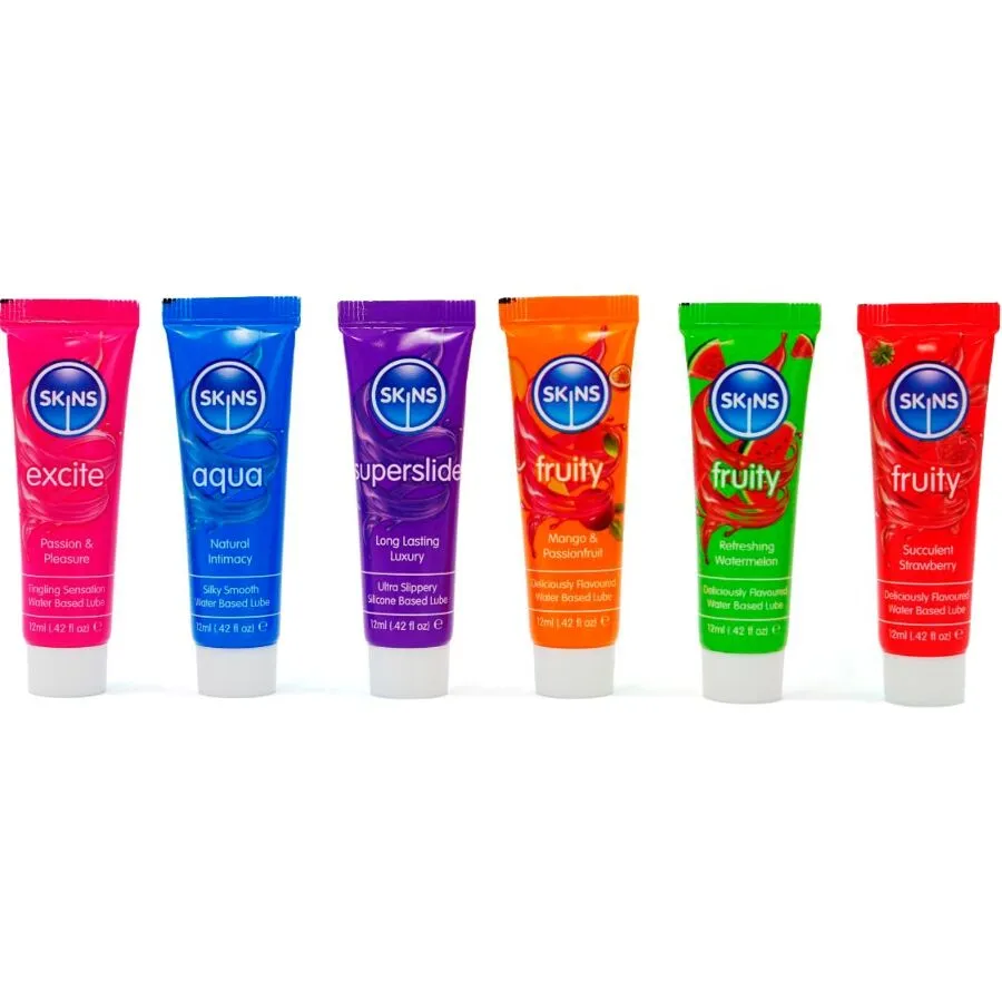 KIT LUBRIFICANTI VITALI E FRUTTATI 6 x 12 ML – Skins