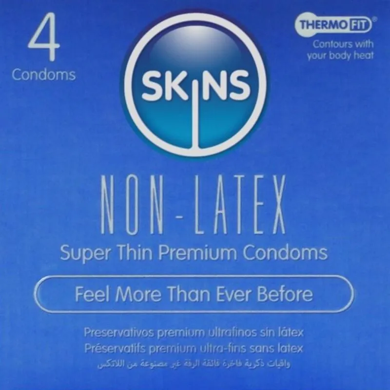 Preservativi senza lattice, confezione DA 4 – Skins
