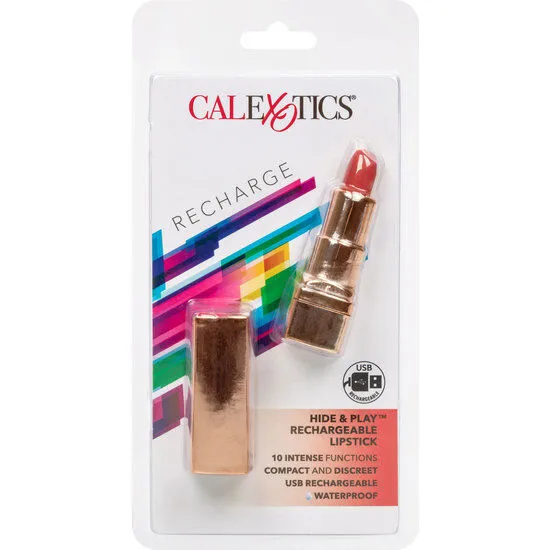Bala rossetto ricaricabile hide & play rosso – Calexotics